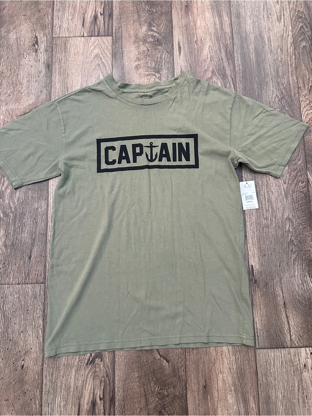 Captain Fin 100% Organic Cotton Casual T Shirt Men’s Size S Green